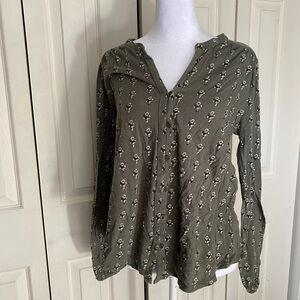 Lucky Brand Block Print Blouse